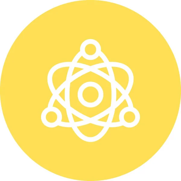 Atom Line Circle Vector Icon Design — Stock Vector
