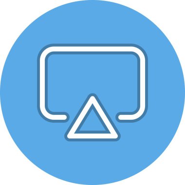 Yayın Satırı Çemberi Vektör Simgesi Tasarımı