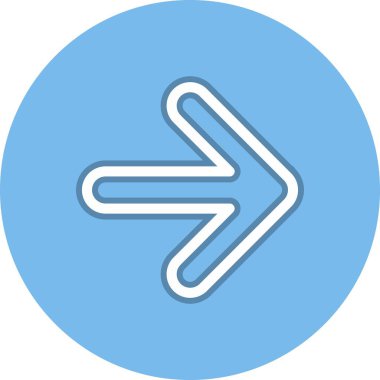 Sağ Satır Çemberi Vektör Simgesi Tasarımı