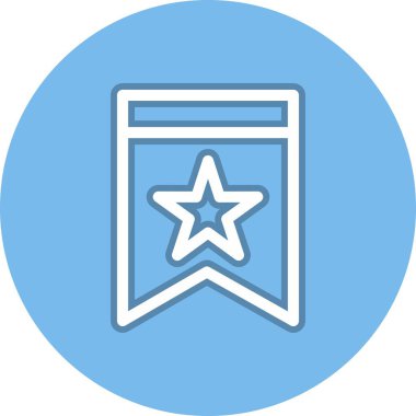 Yer İmleri Satır Çemberi Vektör Simgesi Tasarımı