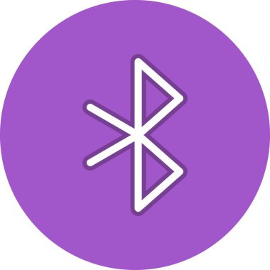Bluetooth Çizgisi Çember Vektör Simgesi Tasarımı