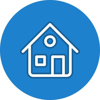 Ev Satırı Çemberi Vektör Simgesi Tasarımı