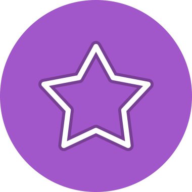 Yıldız Satırı Çemberi Vektör Simgesi Tasarımı