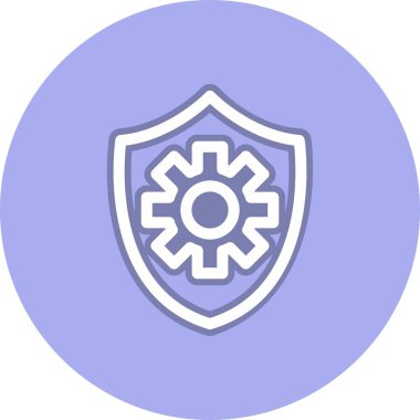 Kalkan Satırı Çember Vektör Simgesi Desig