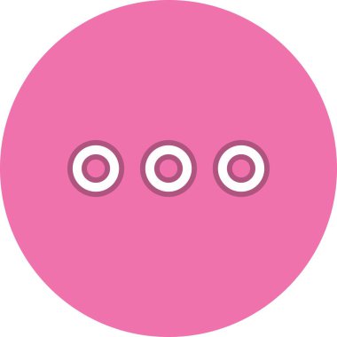 Nokta Satırı Çemberi Vektör Simgesi Tasarımı