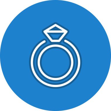 Alyans Satırı Çember Vektörü Simge Tasarımı