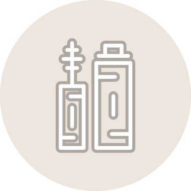 Kozmetik Çizgisi Çember Vektör Simgesi Tasarımı