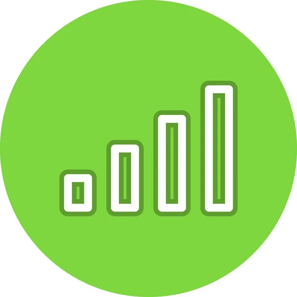 Icône Vectorielle Cercle Ligne Graphique Barres Desig — Image vectorielle