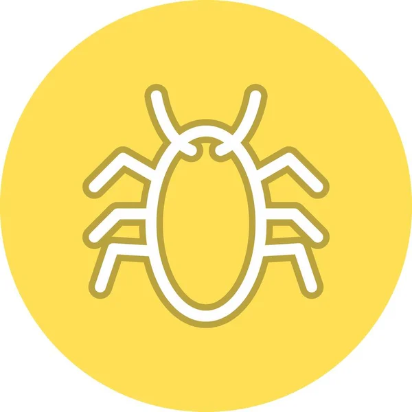 Virus Line Circle Vector Icon Desig — Stock Vector