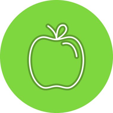 Apple Line Çemberi Vektör Simgesi Tasarımı