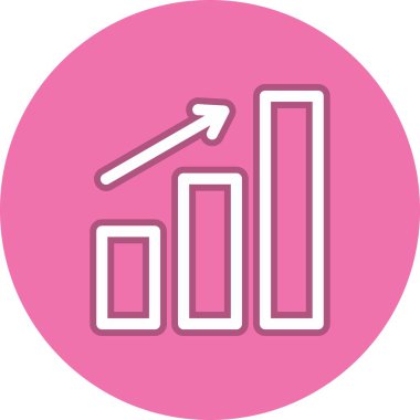 Büyüme Çizgisi Çember Vektör Simgesi Tasarımı