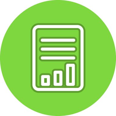 Rapor Satırı Çemberi Vektör Simgesi Tasarımı