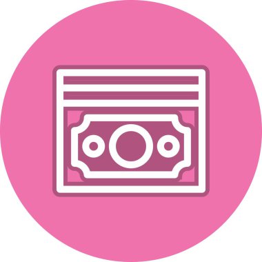 Para Hattı Çemberi Vektör Simgesi Tasarımı