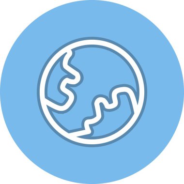 Dünya Çizgisi Çemberi Vektör Simgesi Tasarımı