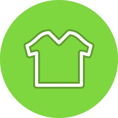 Gömlek Çizgisi Çember Vektör Simgesi Tasarımı