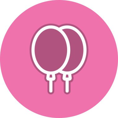 Balon Satırı Çemberi Vektör Simgesi Tasarımı