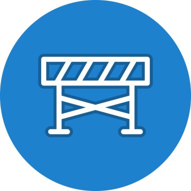 Bariyer Hattı Çember Vektör Simgesi Tasarımı