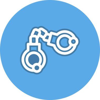 Kelepçe Çizgisi Çember Vektör Simgesi Tasarımı