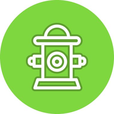 Yangın musluğu hattı Çember Vektör Simgesi Tasarımı