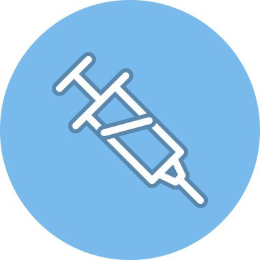 Şırınga Satırı Çemberi Vektör Simgesi Tasarımı