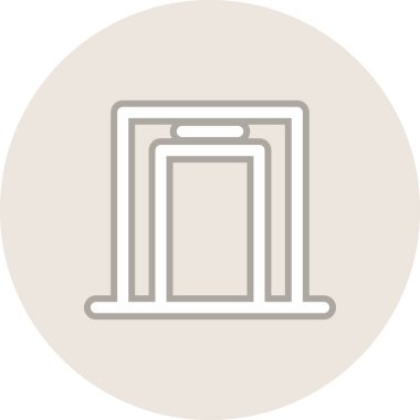 Metal Algılayıcı Satırı Çember Vektör Simgesi Tasarımı