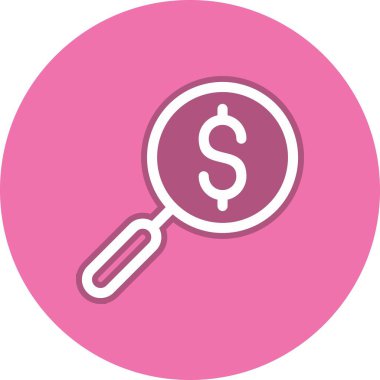 Dolar Hattı Çemberi Vektör Simgesi Tasarımı