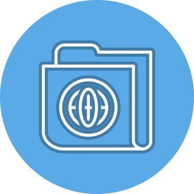 Tarayıcı Dizini Satır Çemberi Vektör Simgesi Tasarımı