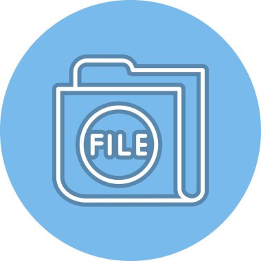 Dosya Satırı Çember Vektör Simgesi Tasarımı