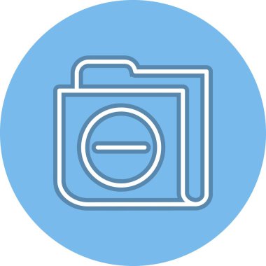 Eksi Dizin Satırı Çember Vektör Simgesi Tasarımı