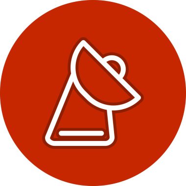 Radar Çizgisi Çember Vektör Simgesi Tasarımı