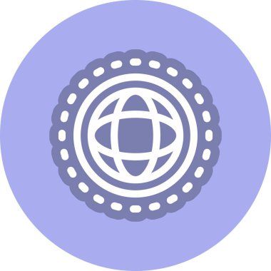 Gezegen Çizgisi Çemberi Vektör Simgesi Tasarımı