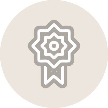 Rozet Hattı Çember Vektör Simgesi Tasarımı