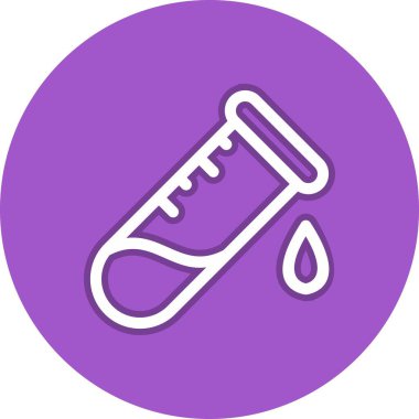 Test Tüpü Satırı Çemberi Vektör Simgesi Tasarımı