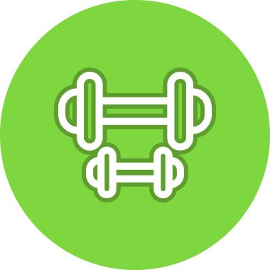 Dumbbell Satır Çemberi Vektör Simgesi Tasarımı