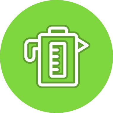 Kettle Line Çember Vektör Simgesi Tasarımı