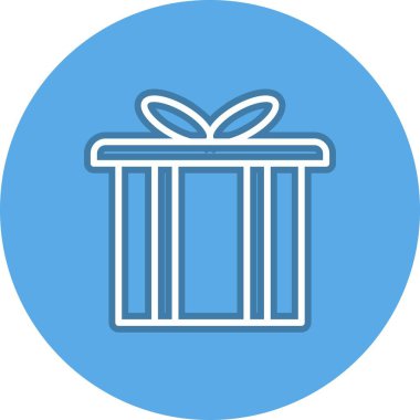 Hediye Satırı Çemberi Vektör Simgesi Tasarımı