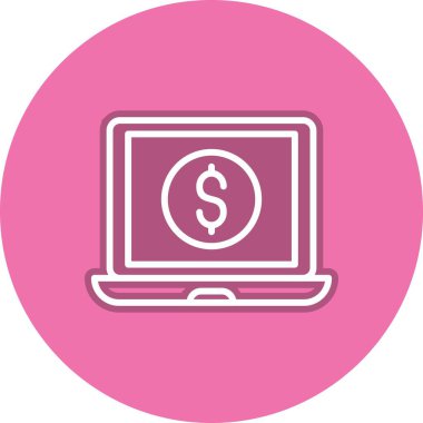 Laptop Satın Alma Satın Alma Çemberi Vektör Simgesi Tasarımı