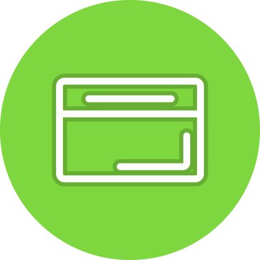 Tarayıcı Satırı Çember Vektör Simgesi Tasarımı