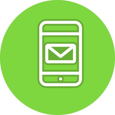 E- posta Satırı Çemberi Vektör Simgesi Tasarımı