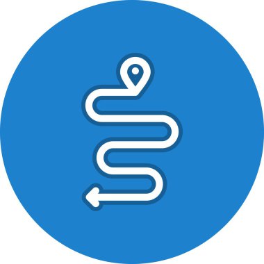 Yol Haritası Çember Vektör Simgesi Tasarımı