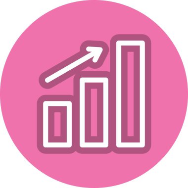 Büyüme Çizgisi Çemberi Vektör Simgesi Tasarımı
