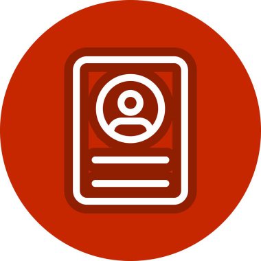 Sözleşmeli Satır Çemberi Vektör Simgesi Tasarımı