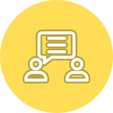 Konuşma Satırı Çemberi Vektör Simgesi Tasarımı