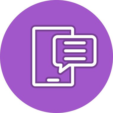 İleti Satırı Çemberi Vektör Simgesi Tasarımı