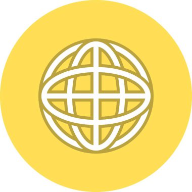 Dünya Satırı Çemberi Vektör Simgesi Tasarımı