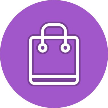 Hediye Paketi Satırı Çember Vektör Simgesi Tasarımı