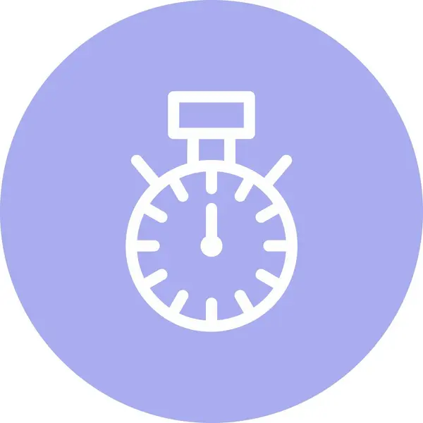 Stopwatch Line Circle Vector Icon Desig — Stock Vector