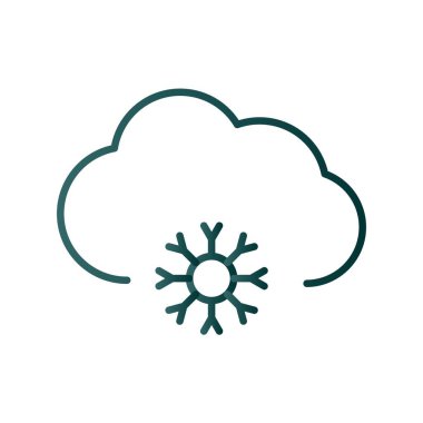 Kar Düşen Satır Gradyan Vektör Simgesi Tasarımı