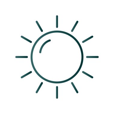 Güneş Çizgisi Gradyan Vektör Simgesi Tasarımı