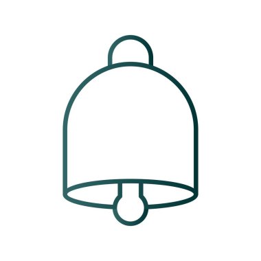 Çan Çizgisi Gradyan Vektör Simgesi Tasarımı